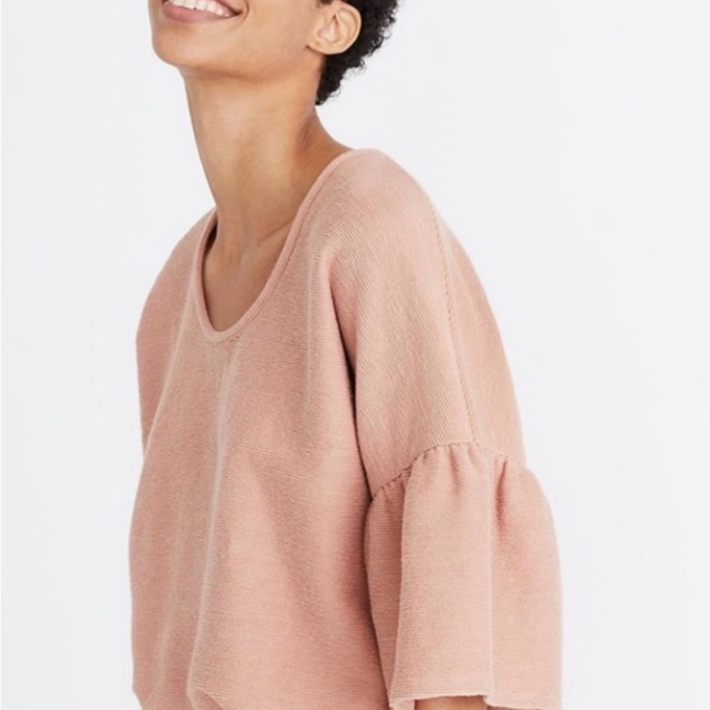 Madewell black puff short sleeve shirt - Picture 5 of 6